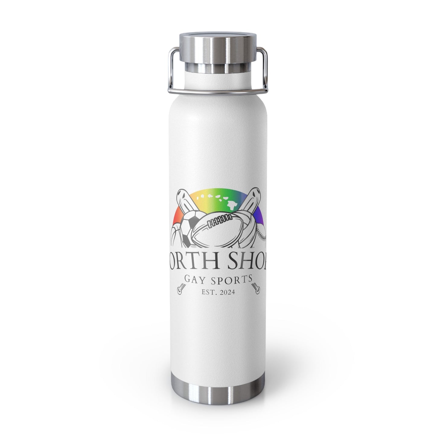 North Shore Gay Sports Copper Vacuum Insulated Bottle, 22oz - O'ahu Surf Company