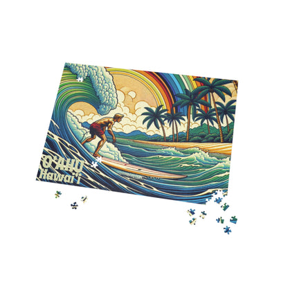 Oahu Hawaii Island Surfer Puzzle (500, 1000 - Piece) - O'ahu Surf Company