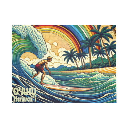 Oahu Hawaii Island Surfer Puzzle (500, 1000 - Piece) - O'ahu Surf Company