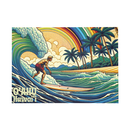 Oahu Hawaii Island Surfer Puzzle (500, 1000 - Piece) - O'ahu Surf Company