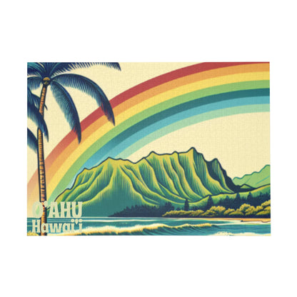 Oahu Hawaii Vintage Puzzle (500, 1000 - Piece) - O'ahu Surf Company