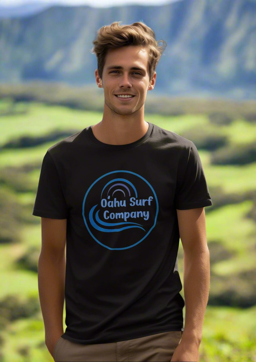 O'ahu Surf Company Blue Logo T-shirt - O'ahu Surf Company