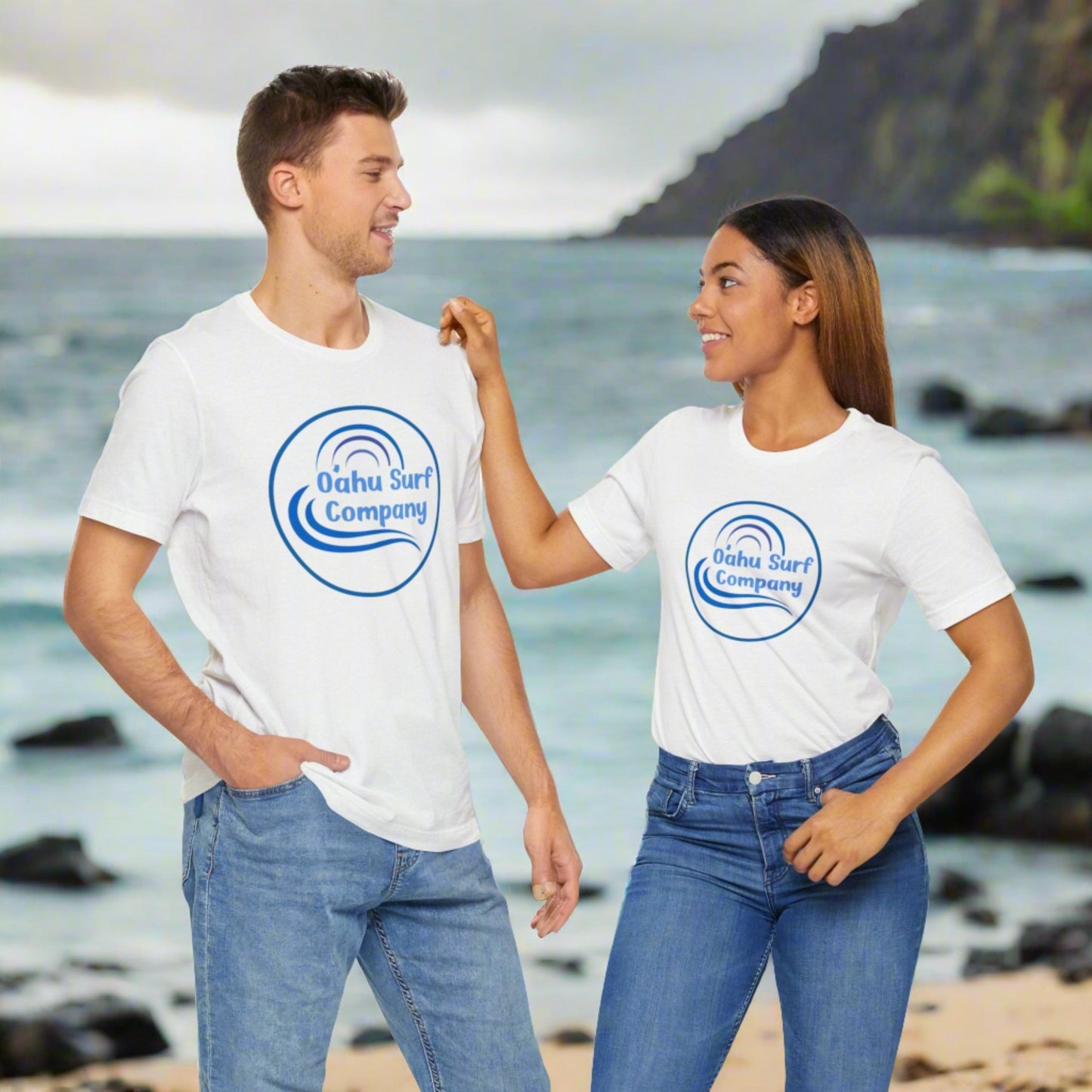 O'ahu Surf Company Blue Logo T - shirt - O'ahu Surf Company