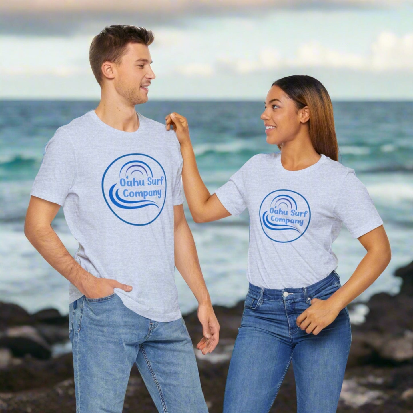 O'ahu Surf Company Blue Logo T - shirt - O'ahu Surf Company