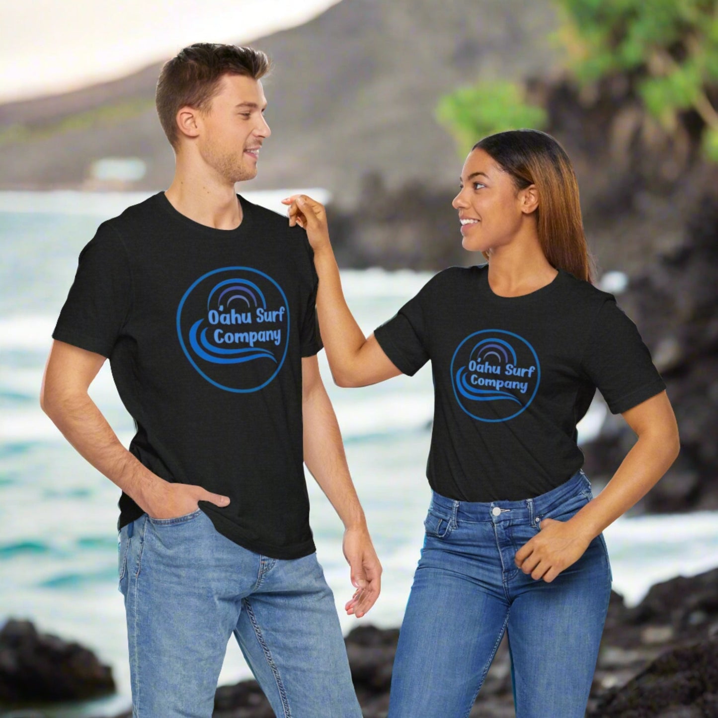 O'ahu Surf Company Blue Logo T - shirt - O'ahu Surf Company