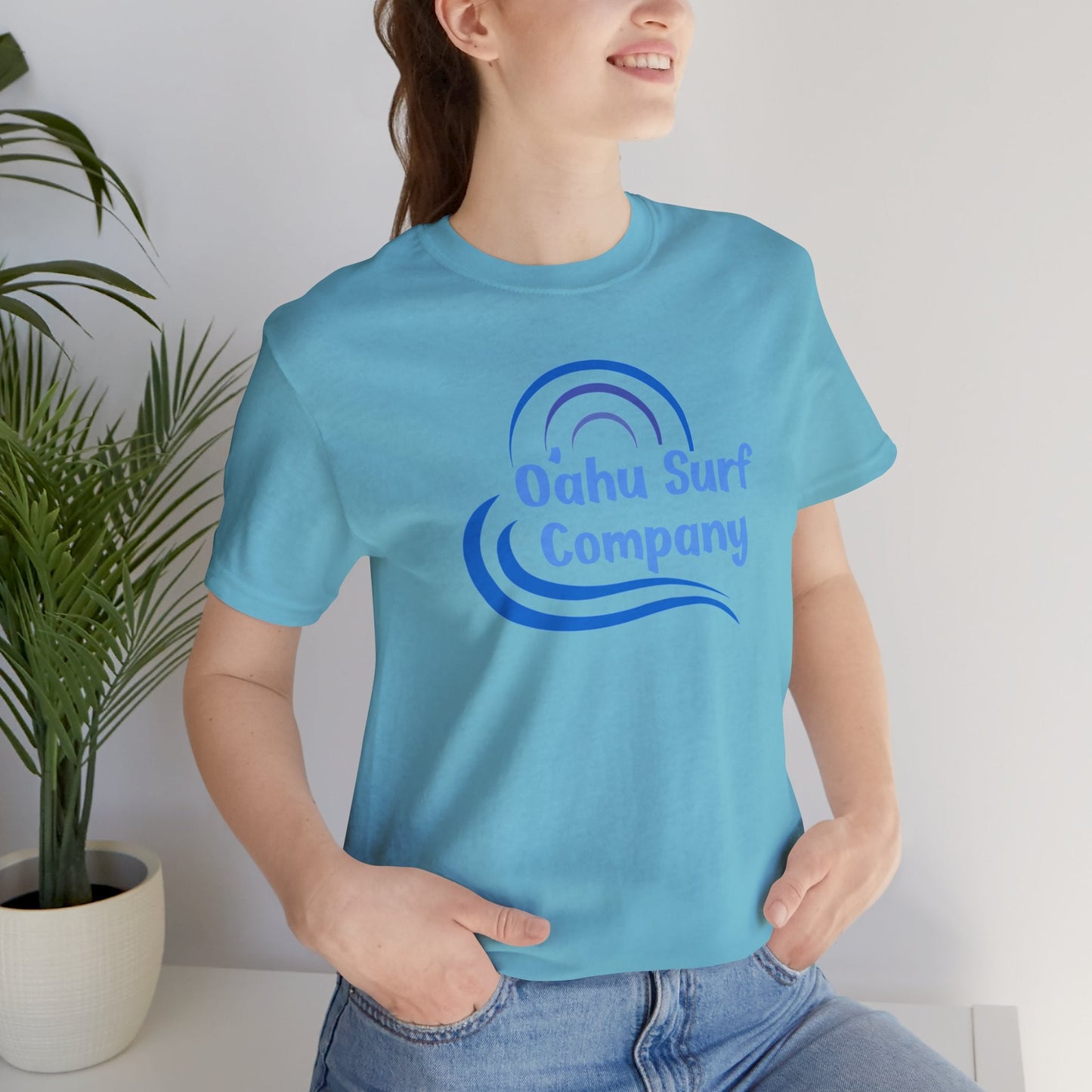 O'ahu Surf Company Blue Logo Unisex T-shirt - O'ahu Surf Company