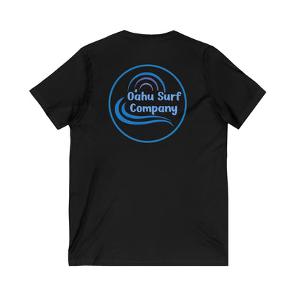 O'ahu Surf Company Hawaii Blue Logo V - Neck T-Shirt - O'ahu Surf Company