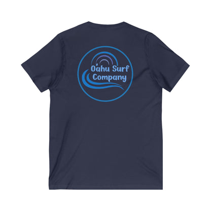 O'ahu Surf Company Hawaii Blue Logo V - Neck T-Shirt - O'ahu Surf Company