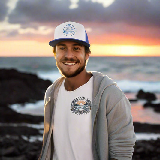 O'ahu Surf Company Hawaii Logo Trucker Hat - O'ahu Surf Company