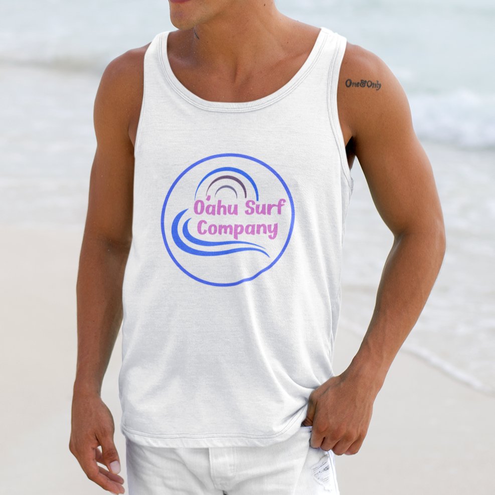 Oahu Surf Company Logo Men's Jersey Tank Top - O'ahu Surf Company