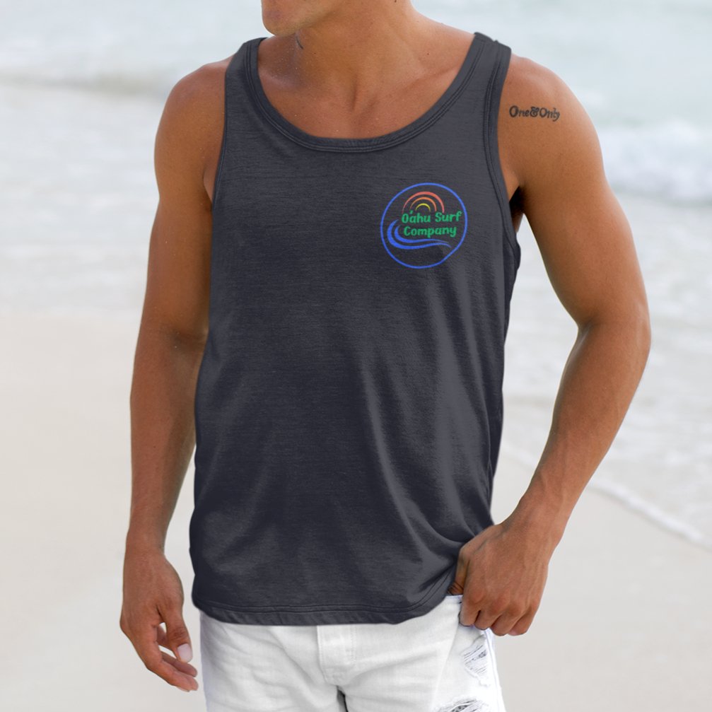 O'ahu Surf Company Logo Turtle Men's Tank Top - O'ahu Surf Company