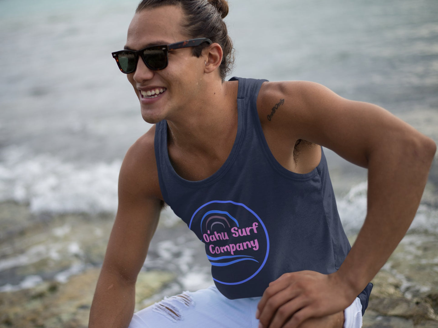 Oahu Surf Company Logo Unisex Jersey Tank Top - O'ahu Surf Company