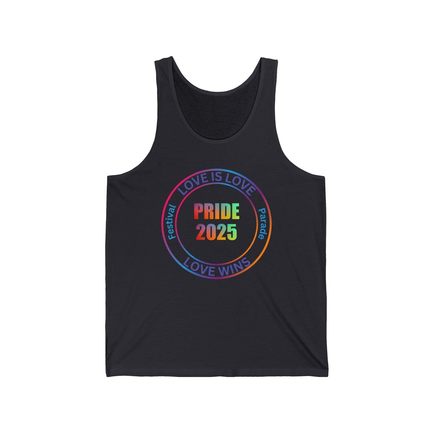 Pride Love Wins Love is Love 2025 Festival and Parade Unisex Tank Top - O'ahu Surf Company