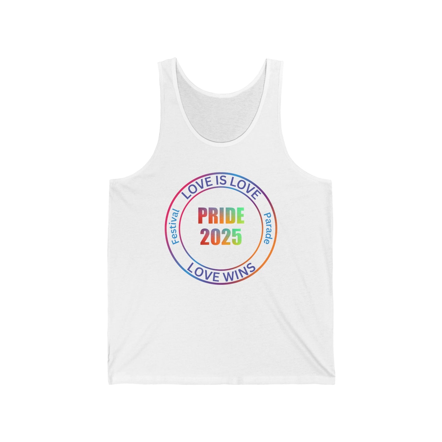 Pride Love Wins Love is Love 2025 Festival and Parade Unisex Tank Top - O'ahu Surf Company