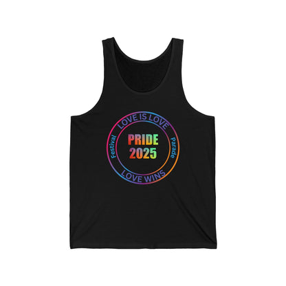 Pride Love Wins Love is Love 2025 Festival and Parade Unisex Tank Top - O'ahu Surf Company