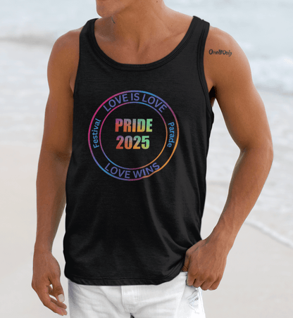 Pride Love Wins Love is Love 2025 Festival and Parade Unisex Tank Top - O'ahu Surf Company