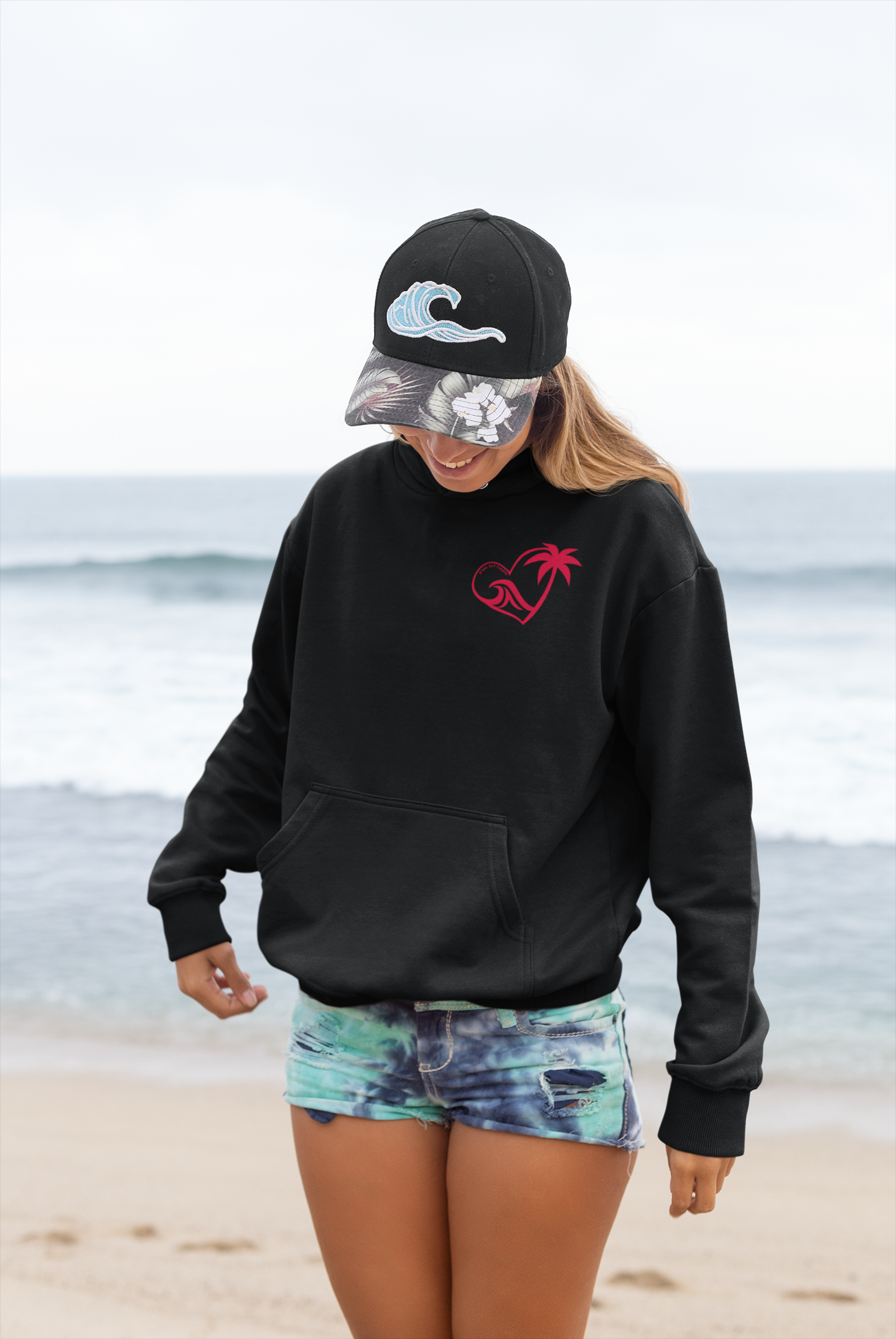 Sunny Surfer Hawaii Women's Unisex Hoodie Oahu Surf Company