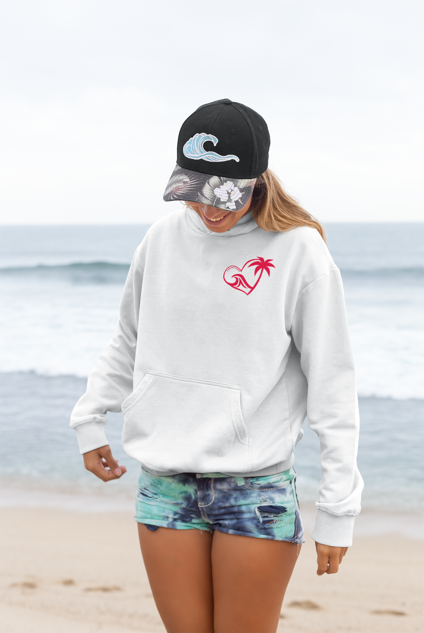 Sunny Surfer Hawaii Women's Unisex Hoodie Oahu Surf Company