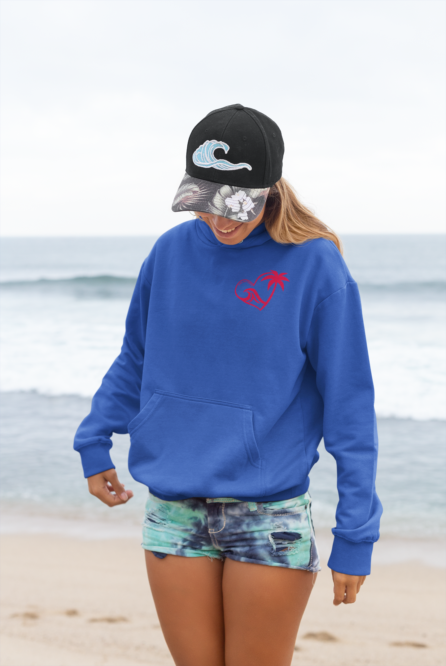 Sunny Surfer Hawaii Women's Unisex Hoodie Oahu Surf Company