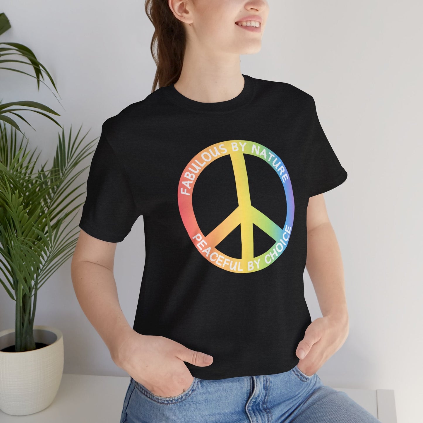 Rainbow Fabulous By Nature Peace By Choice T-shirt - O'ahu Surf Company