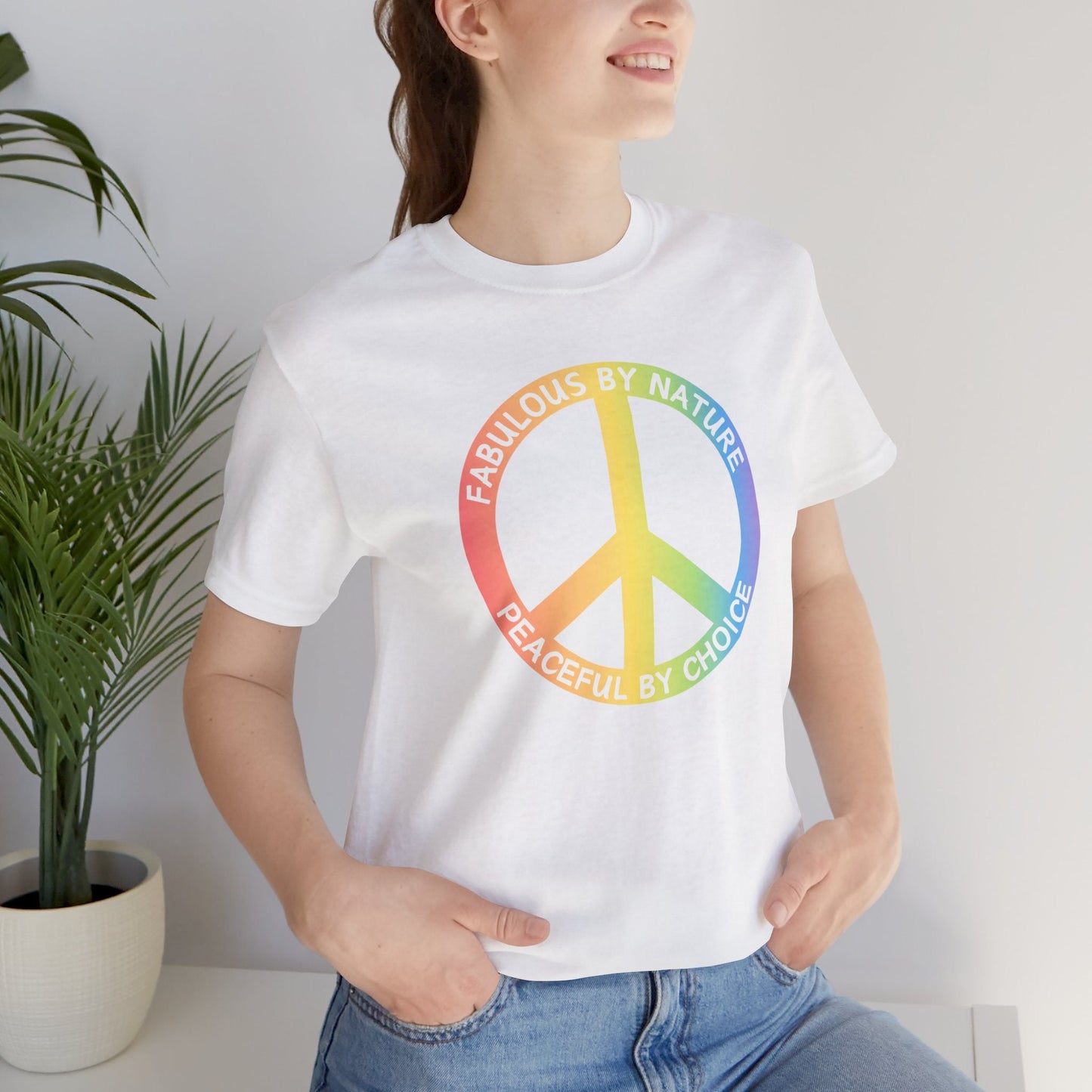 Rainbow Fabulous By Nature Peace By Choice T-shirt - O'ahu Surf Company