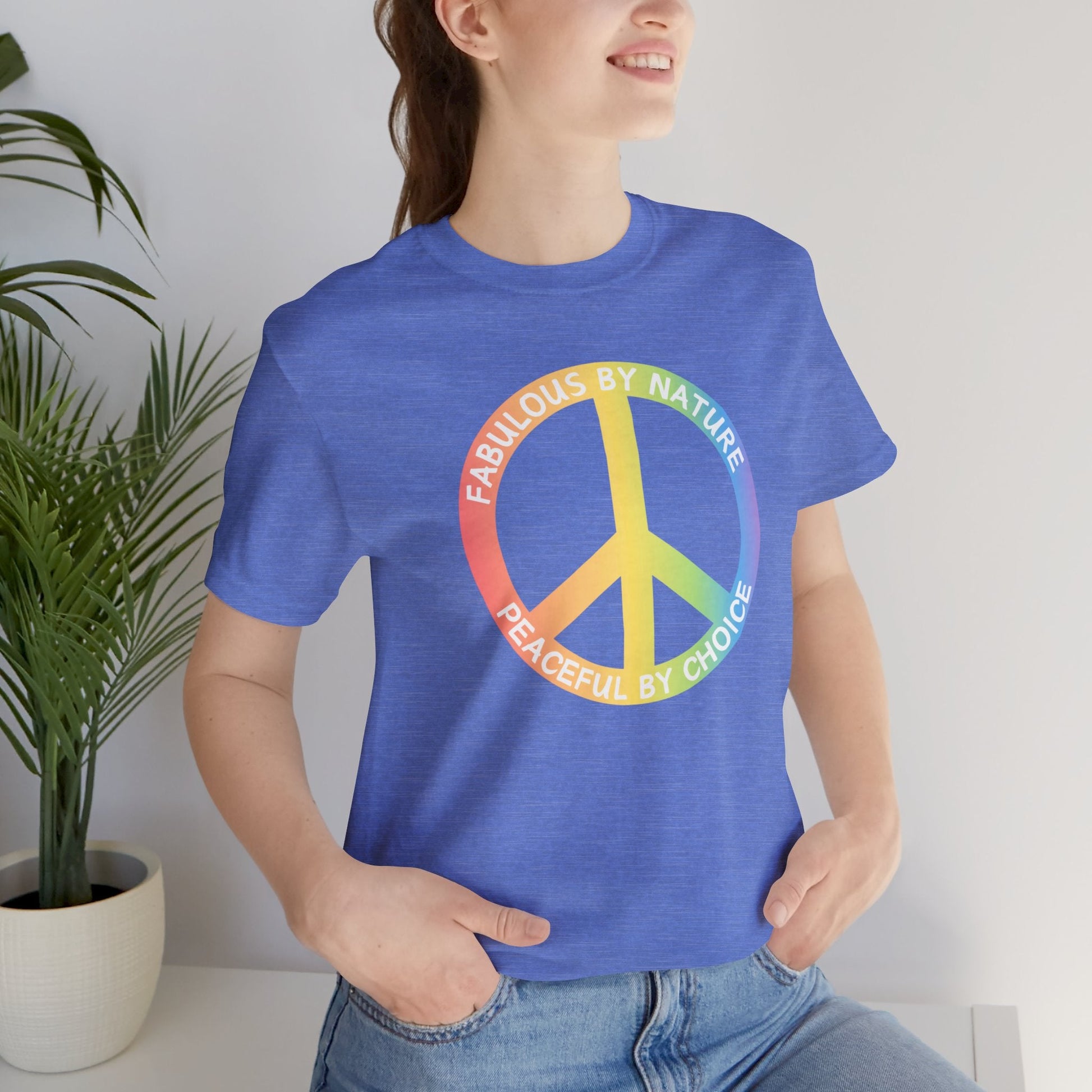 Rainbow Fabulous By Nature Peace By Choice T-shirt - O'ahu Surf Company