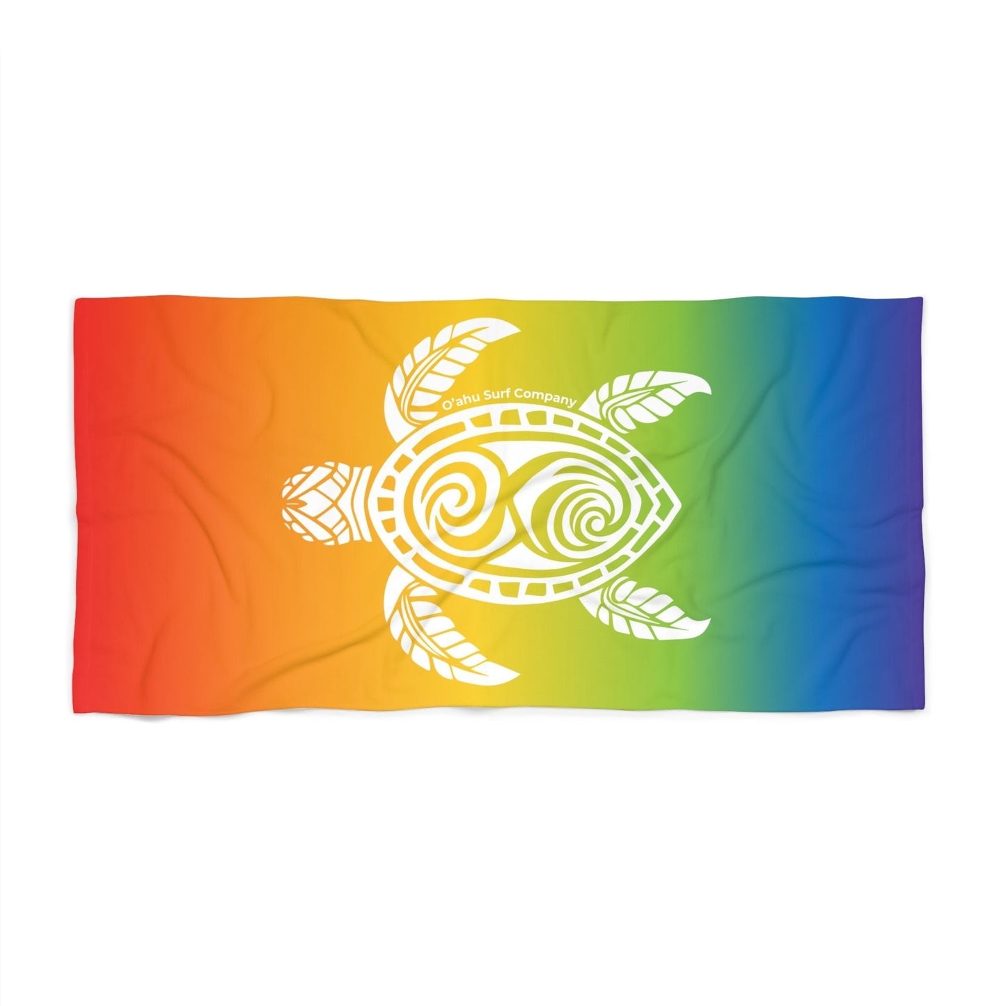 Rainbow Hawaiian Green Sea Turtle Beach Towel - O'ahu Surf Company