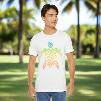 Rainbow Honu Hawaii Green Sea Turtle T-shirt - O'ahu Surf Company