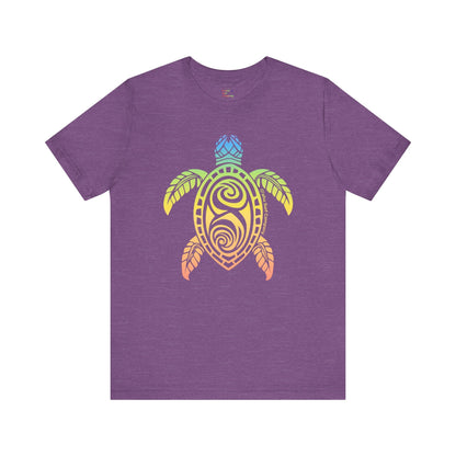 Rainbow Honu Hawaii Green Sea Turtle T-shirt - O'ahu Surf Company