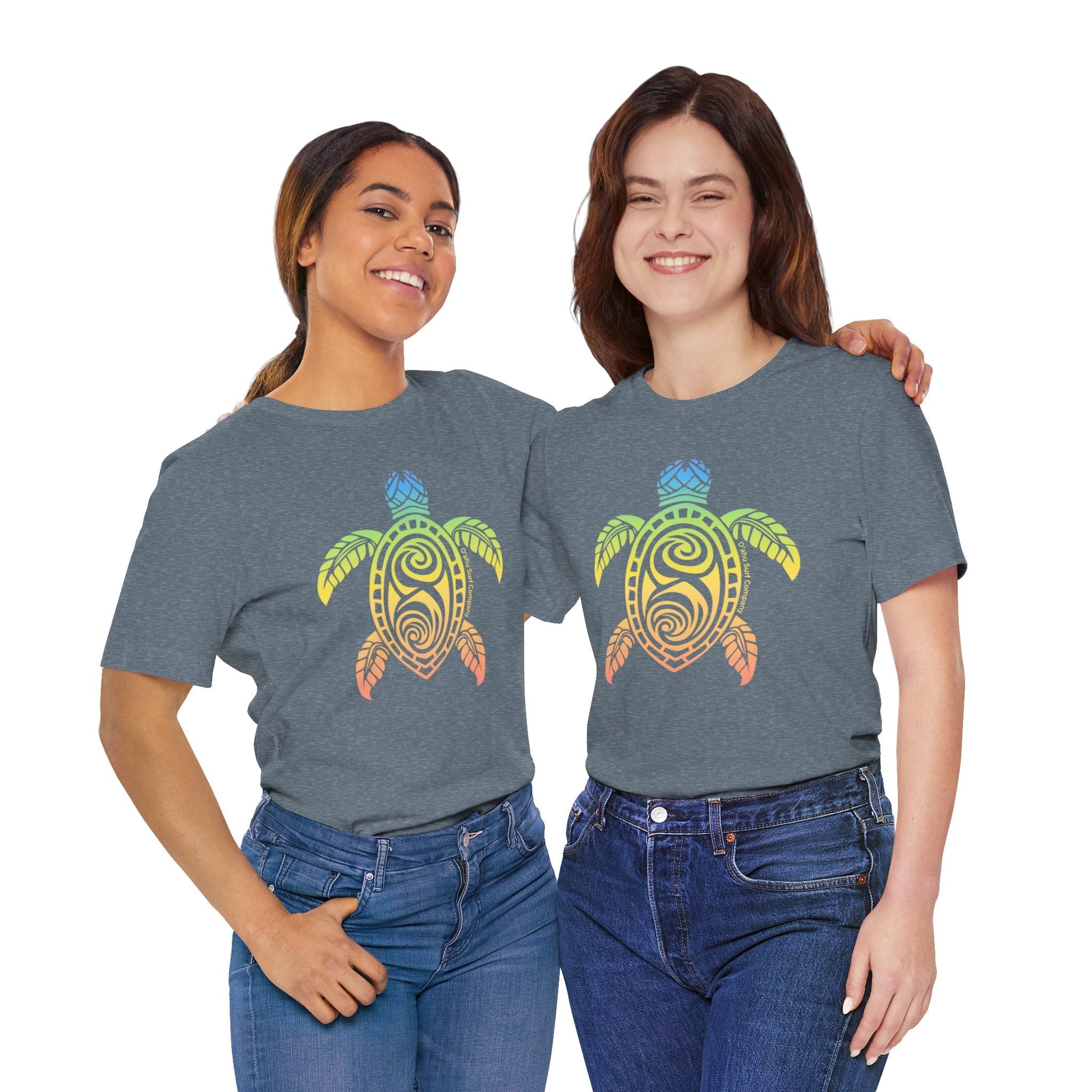 Rainbow Honu Hawaii Green Sea Turtle T-shirt - O'ahu Surf Company