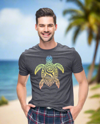 Rainbow Honu Hawaii Green Sea Turtle T-shirt - O'ahu Surf Company