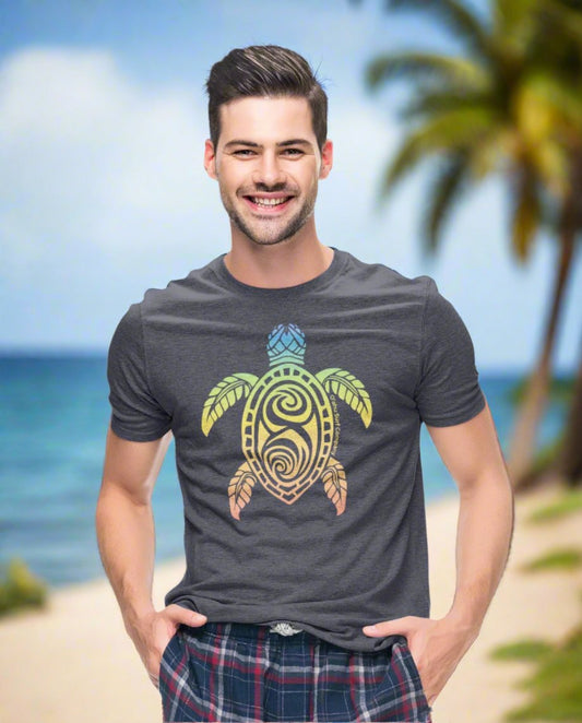 Rainbow Honu Hawaii Green Sea Turtle T-shirt - O'ahu Surf Company