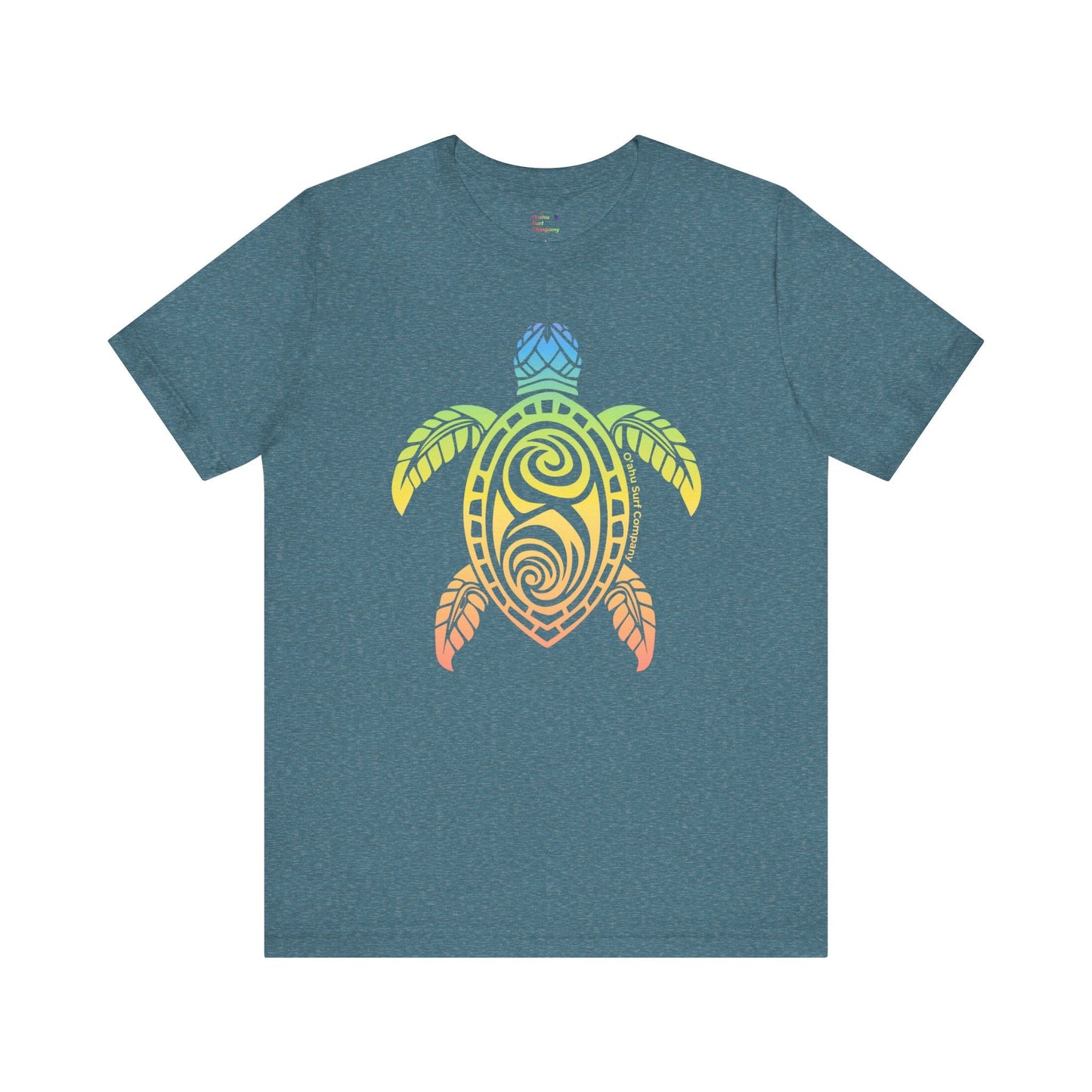 Rainbow Honu Hawaii Green Sea Turtle T-shirt - O'ahu Surf Company