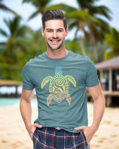 Rainbow Honu Hawaii Green Sea Turtle T-shirt - O'ahu Surf Company