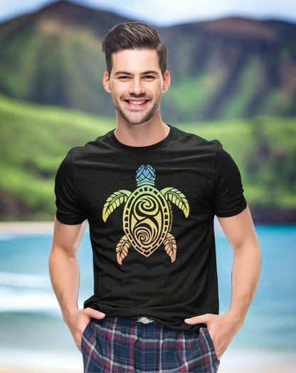 Rainbow Honu Hawaii Green Sea Turtle T-shirt - O'ahu Surf Company