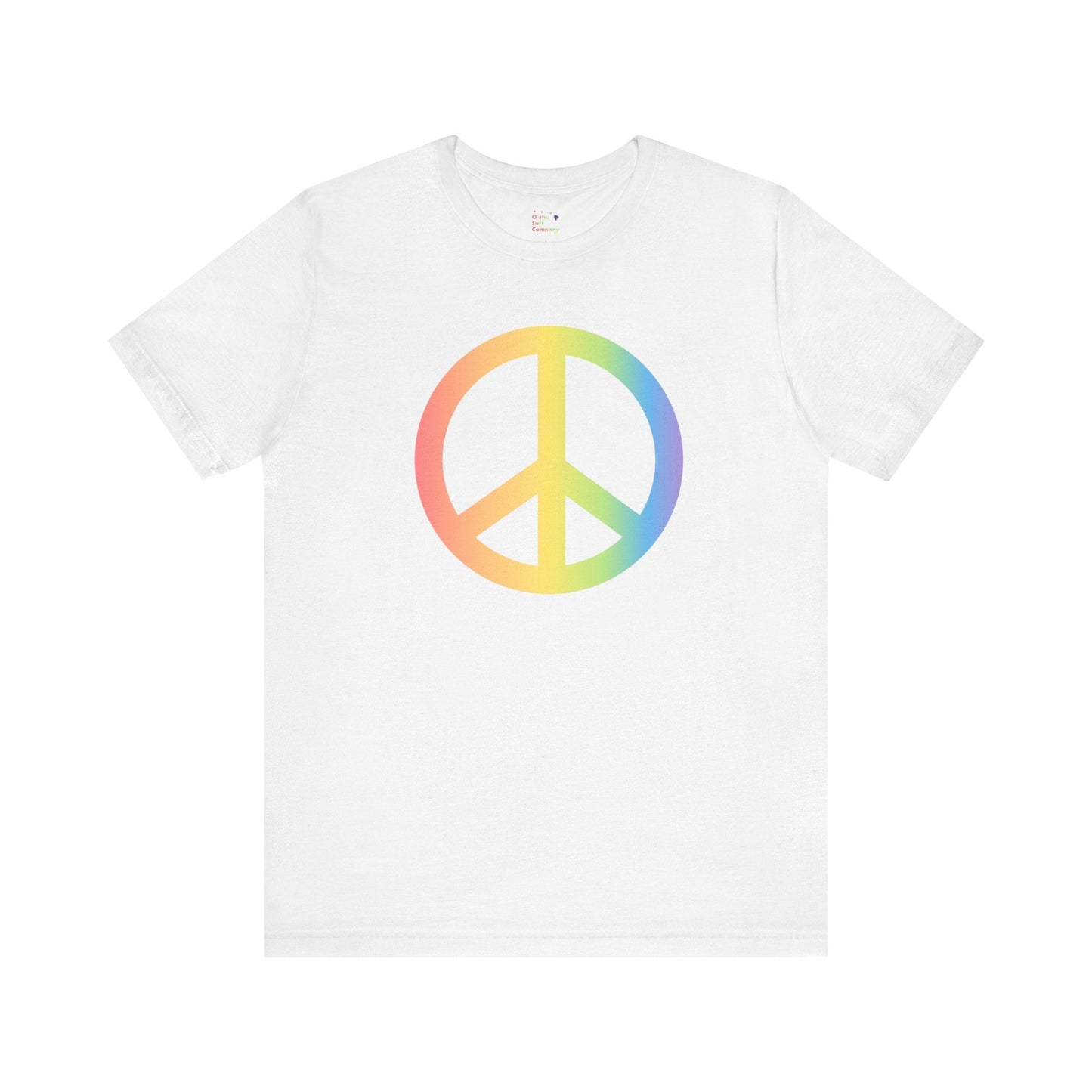 Rainbow Peace Sign T-shirt - O'ahu Surf Company