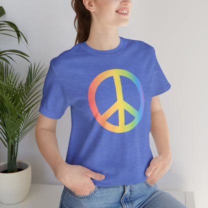 Rainbow Peace Sign T-shirt - O'ahu Surf Company