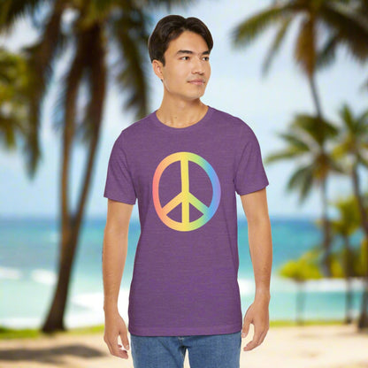 Rainbow Peace Sign T-shirt - O'ahu Surf Company