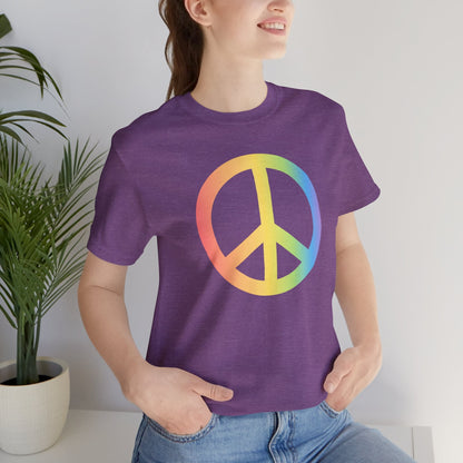 Rainbow Peace Sign T-shirt - O'ahu Surf Company