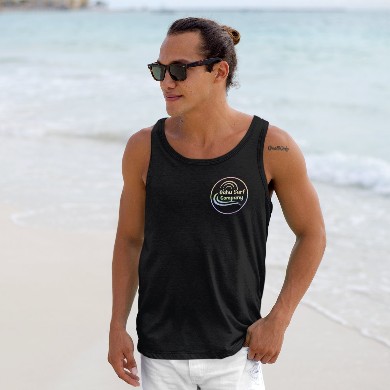 Rainbow Pride Hawaiian Islands Unisex Tank Top - O'ahu Surf Company