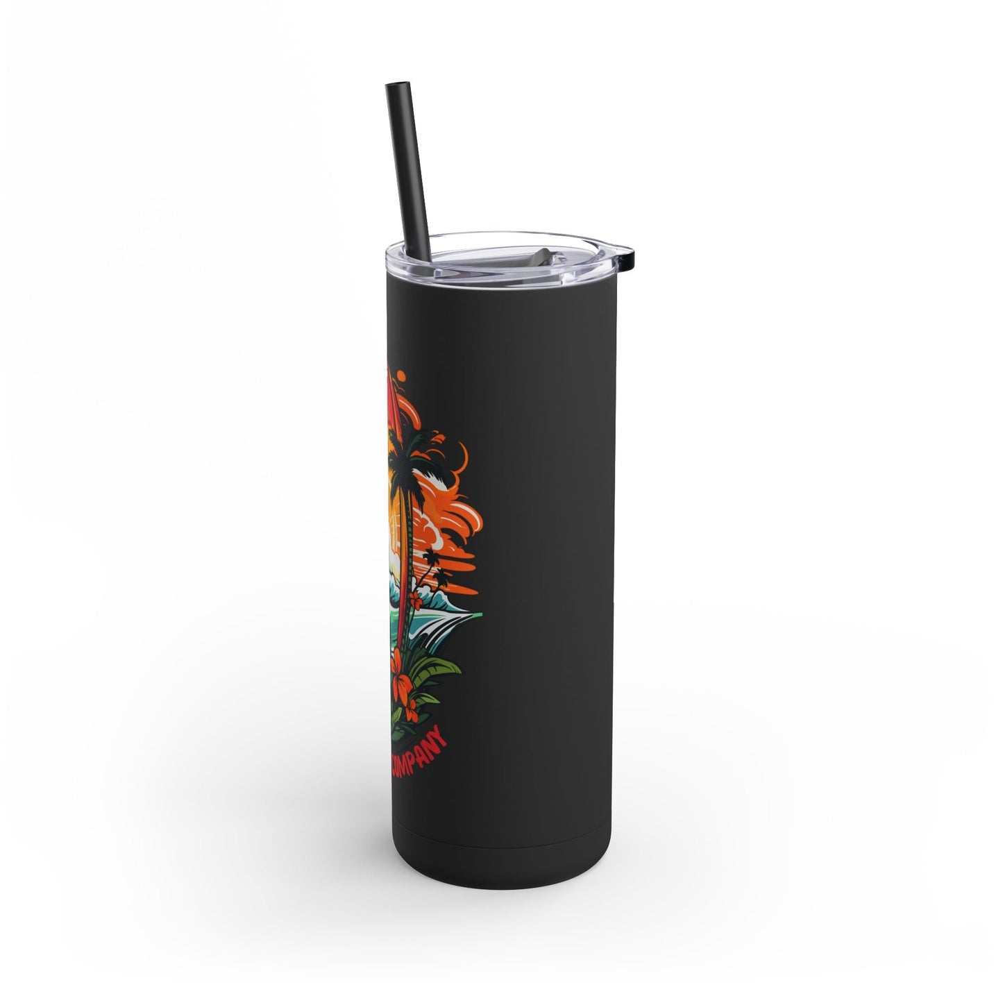 Skinny Tumbler 20oz Hawaii Beach Surfboard - O'ahu Surf Company