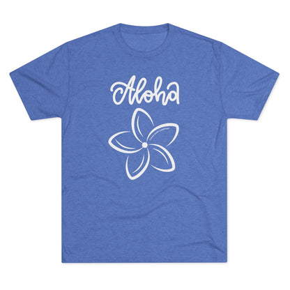 Soft Hawaii Plumeria Flower Tri - Blend T-shirt - O'ahu Surf Company