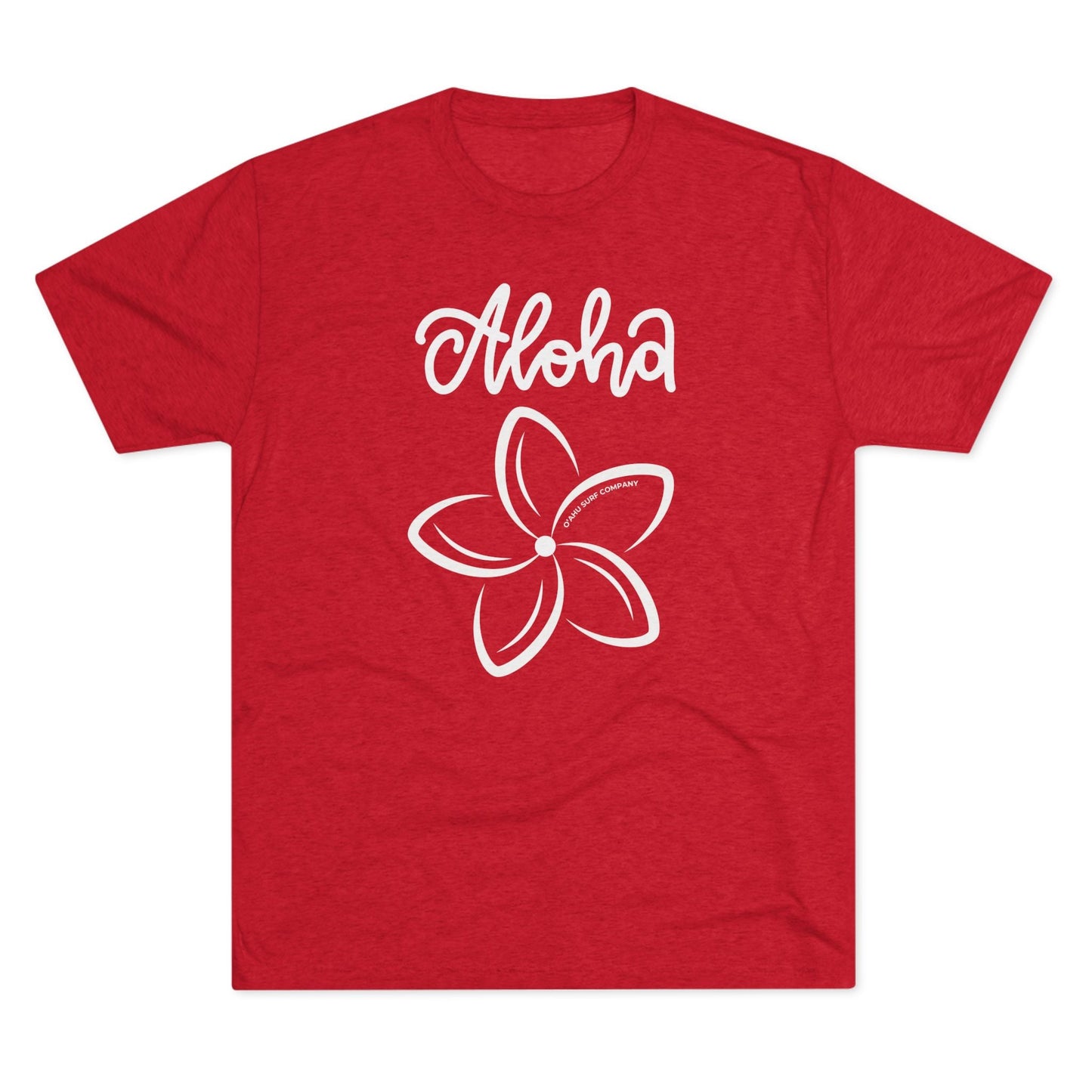 Soft Hawaii Plumeria Flower Tri - Blend T-shirt - O'ahu Surf Company