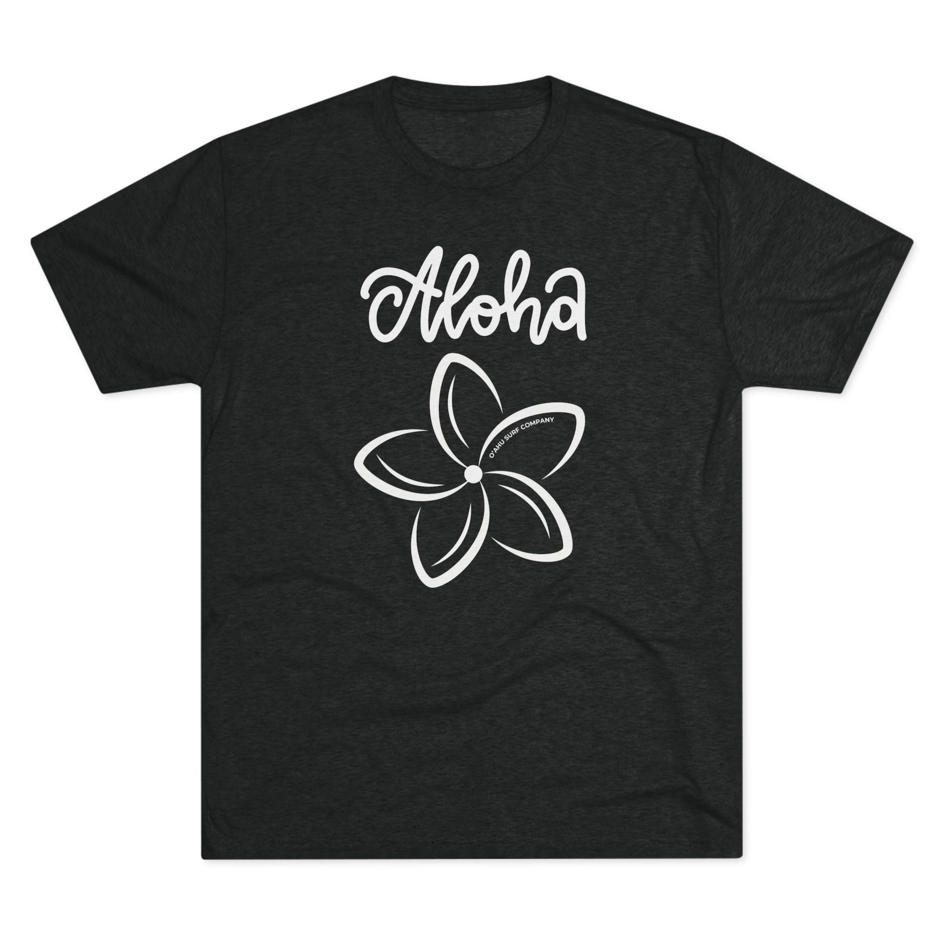 Soft Hawaii Plumeria Flower Tri - Blend T-shirt - O'ahu Surf Company