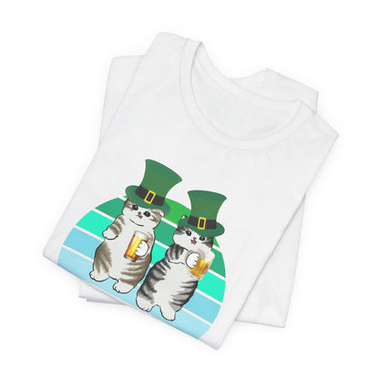 St. Patrick's Day Cats Drinking Beer Funny T-Shirt - O'ahu Surf Company