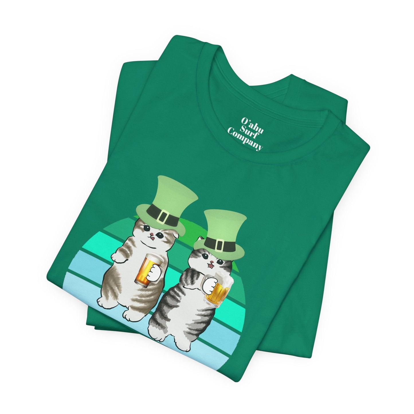 St. Patrick's Day Cats Drinking Beer Funny T-Shirt - O'ahu Surf Company