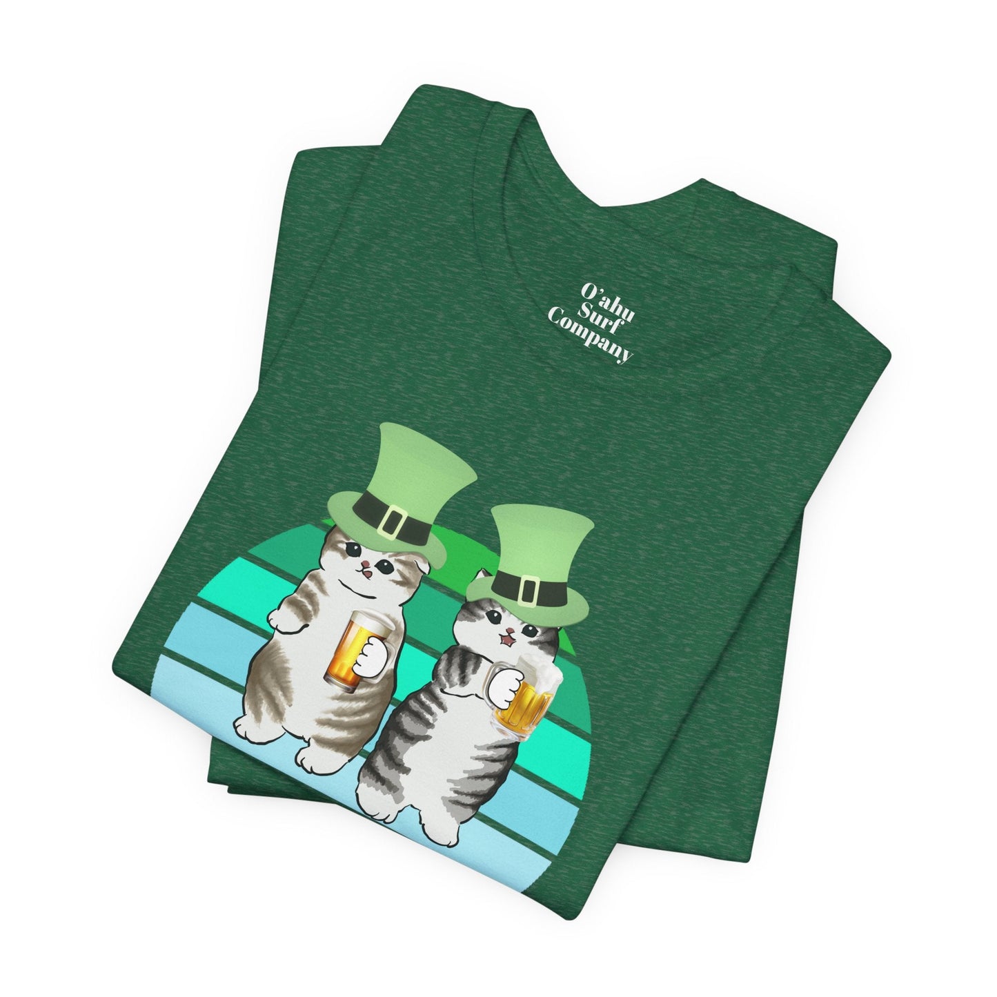 St. Patrick's Day Cats Drinking Beer Funny T-Shirt - O'ahu Surf Company