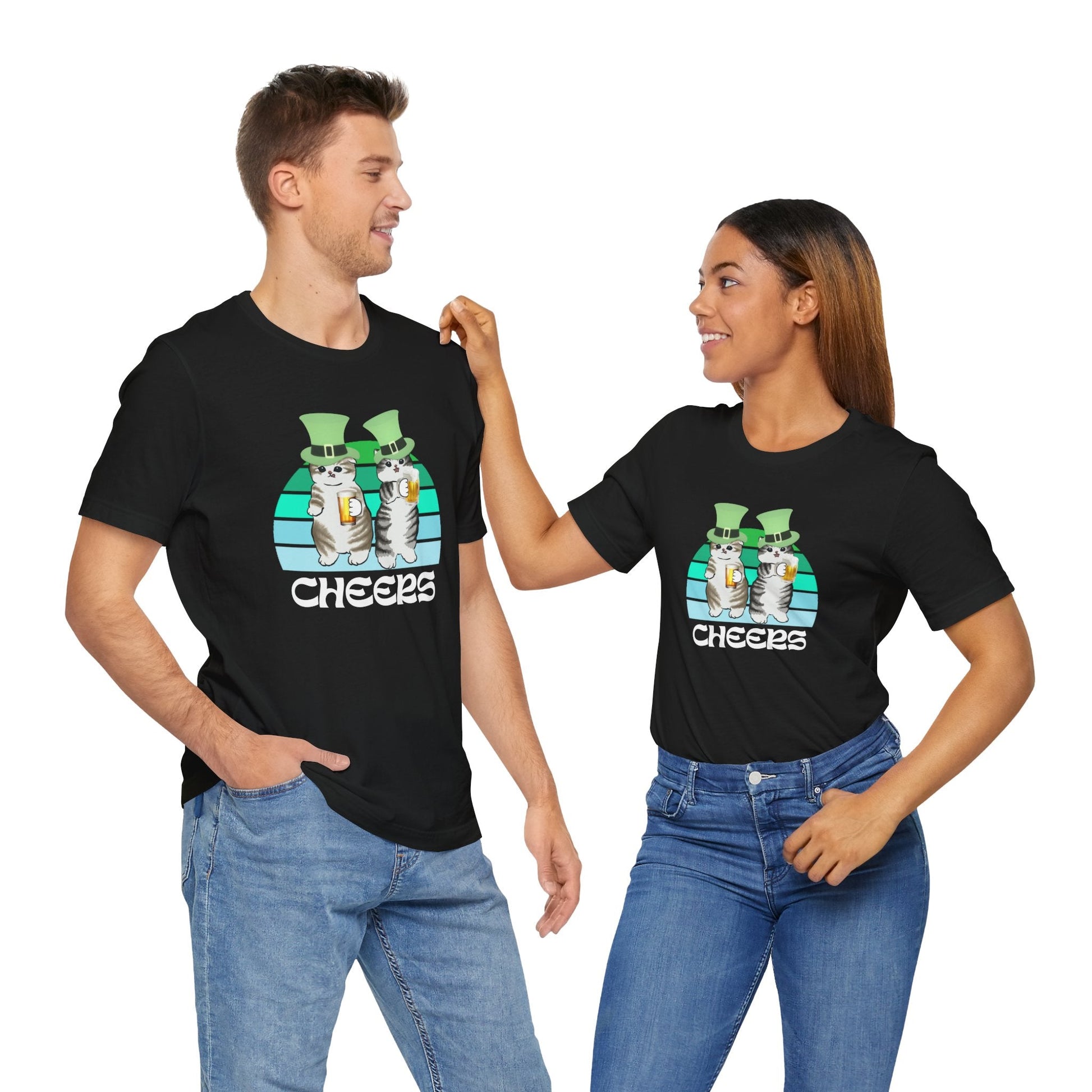 St. Patrick's Day Cats Drinking Beer Funny T-Shirt - O'ahu Surf Company