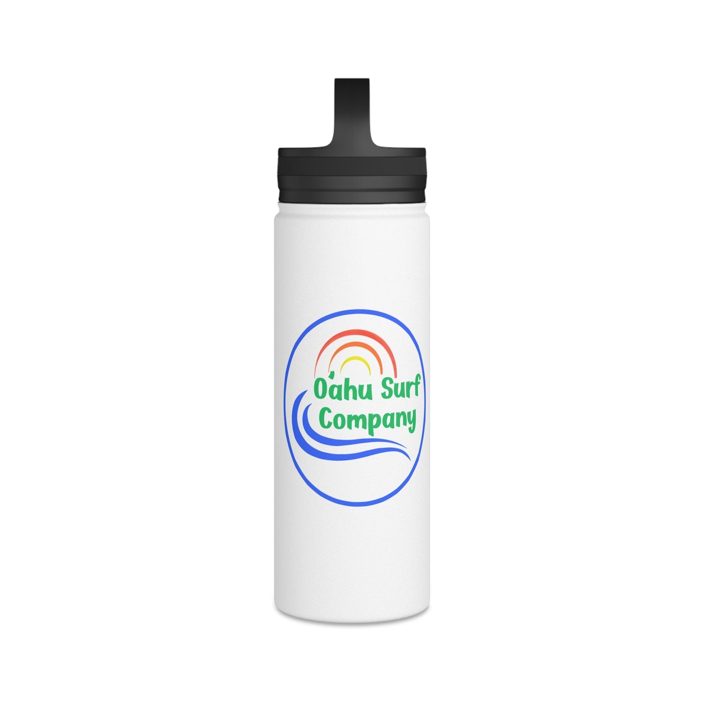 Stainless Steel Water Bottle with Rainbow Sea Turtle Design – Double - Wall Insulated 12oz, 18oz, 32oz - O'ahu Surf Company