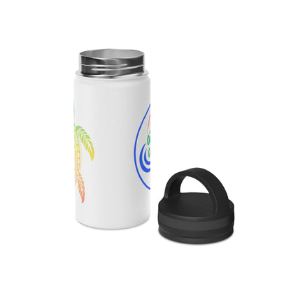 Stainless Steel Water Bottle with Rainbow Sea Turtle Design – Double - Wall Insulated 12oz, 18oz, 32oz - O'ahu Surf Company